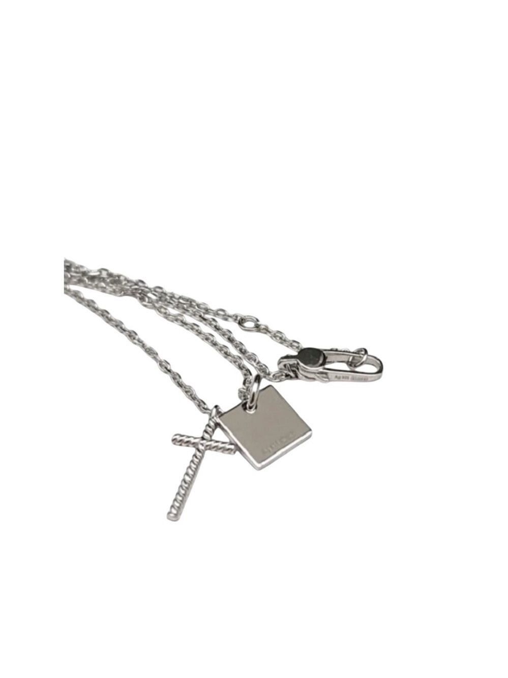 NEW GUCCI Cross and Square Tag Necklace - Gucci 925 Silver Double Pendant - Picture 9 of 9